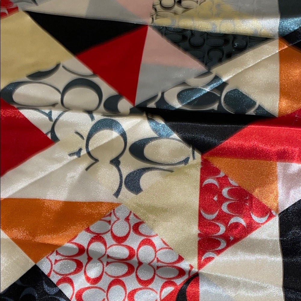 Coach Multicolor Geometric Scarf - Picture 2 of 8